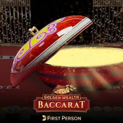 Jogue First Person Golden Wealth Baccarat da Evolution